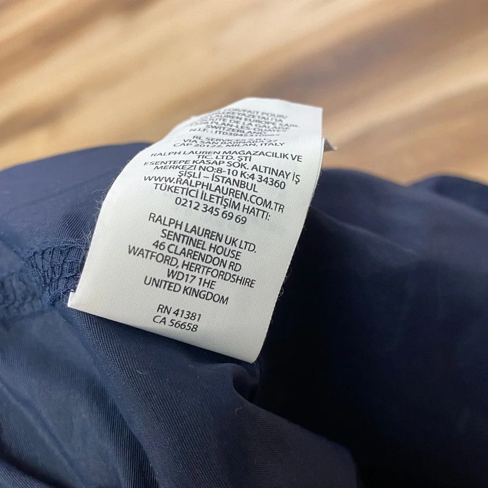 Polo Ralph Lauren Performance Joggers LG Hiking Belted Nylon Navy Blue Pants